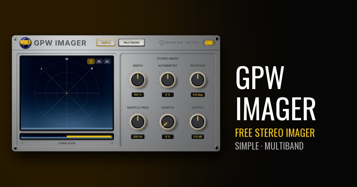 GPW Imager Is Out: a Free Stereo Imaging VST3 Plugin for Windows